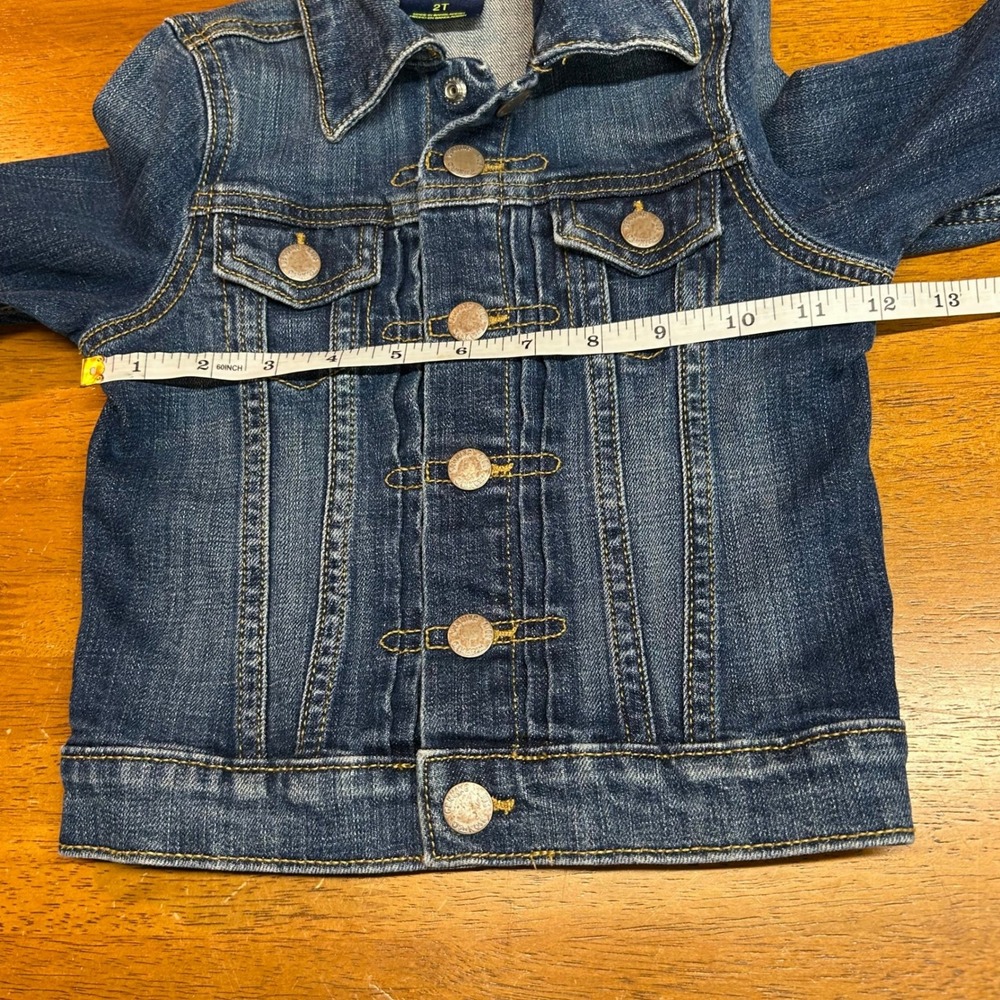 Genuine Kids from OshKosh Blue Denim Trucker Jacket Kids 2T Stretch snap closure - Picture 7 of 10